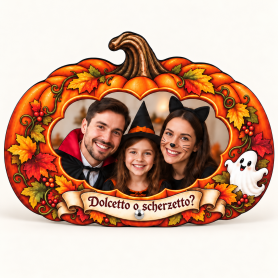 Cornice Zucca Halloween in MDF 3 mm per sublimazione