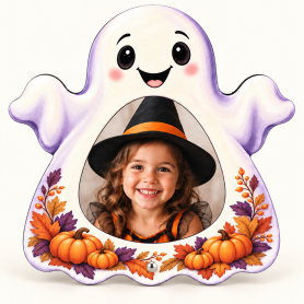 Cornice Fantasma Halloween in MDF 3 mm per sublimazione