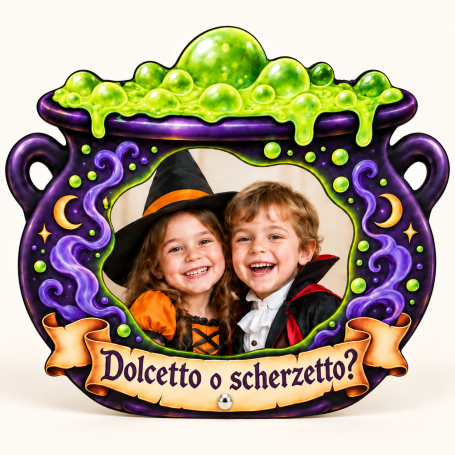 Cornice Pentola Halloween in MDF 3 mm per sublimazione