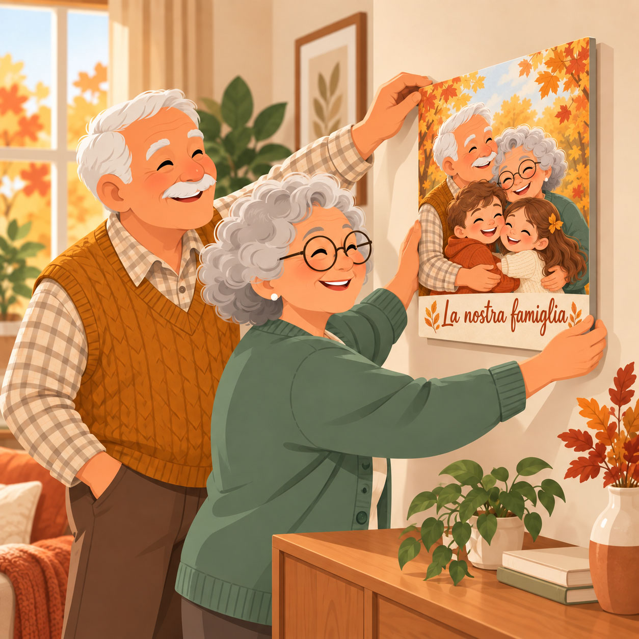 Telai canvas - esempio di personalizzazione per la Festa dei Nonni